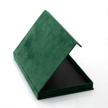 Pudełko welurowe zielone na zdjęcia 15x23 (do 50 zdjęć)